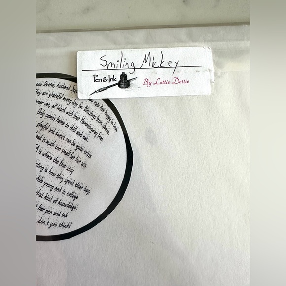 Smiling Mickey Pen & Ink by Lottie Dottie Original Artwork - Picture 5 of 8